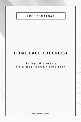 FREE DOWNLOAD- Home Page Checklist